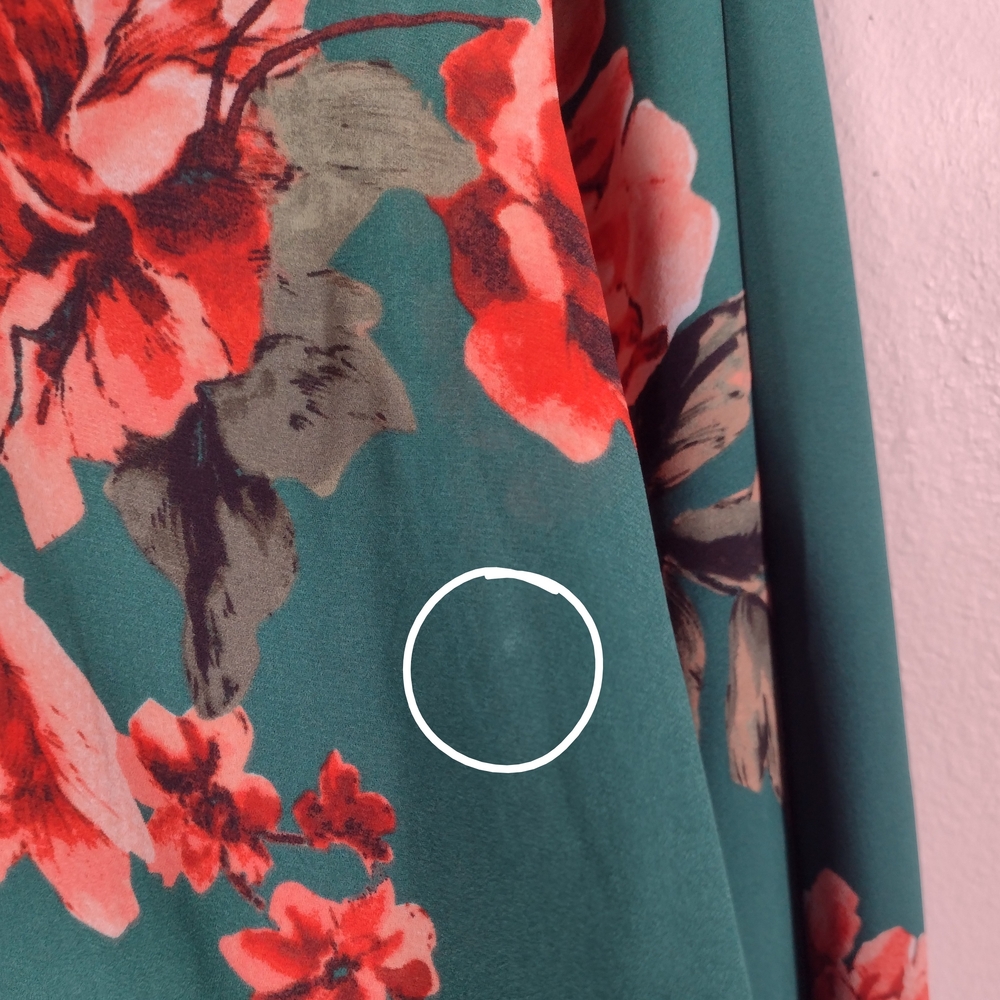 Lulus Floral Flirtation Dark Green Floral Print Wrap Maxi Dress Size M - Picture 13 of 13